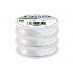 7 Strand Bead Stringing Wire, .012 in (0.30 mm), Silver Color, 30 ft (9.2 m)