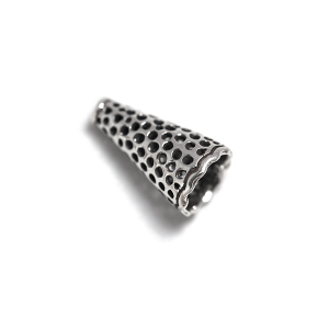 Sterling Silver 925 small Honeycomb Cone Bead 