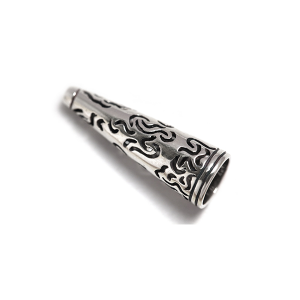Sterling Silver 925 Cone Bead wave patterned 