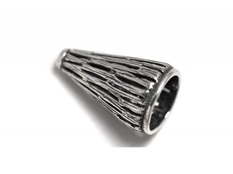 Sterling Silver 925 large Cone Bead 11.88mm x 19.41mm