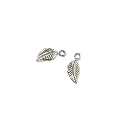 Sterling Silver 925 Leaf Charm 