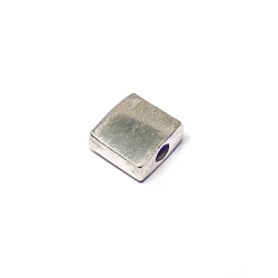 Sterling Silver 925 Square Bead 5.3mm, hole 0.8mm