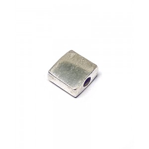 Sterling Silver 925 Square Bead 5.3mm, hole 0.8mm