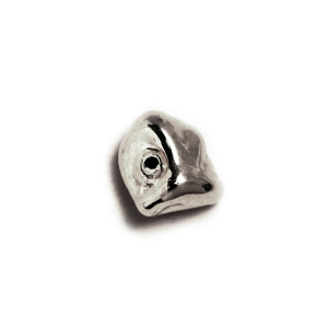 Sterling Silver 925 Sharp Nugget Bead 4.7mm x 8mm