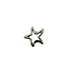 Sterling Silver 925 Starfish outline Charm 12mm