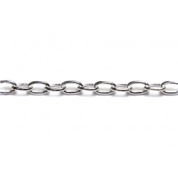 Sterling Silver 925 Oval Trace Chain - 3mm x 5mm (64)