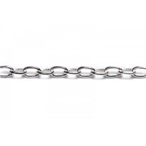 Sterling Silver 925 Oval Trace Chain - 3mm x 5mm (64)