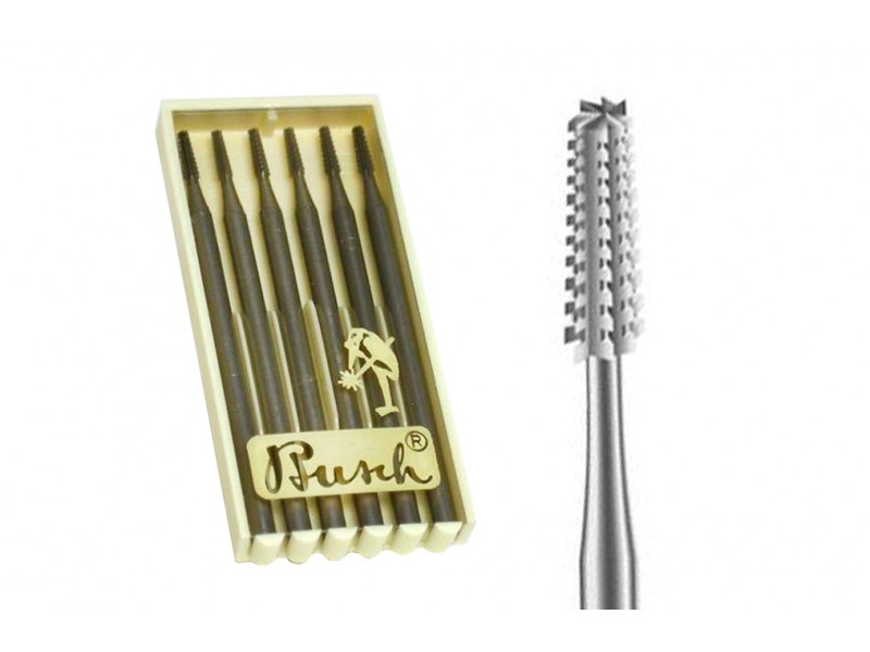 Busch Cone Square Cross Cut Burrs various sizes 1.20mm - 2.30mm