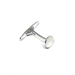 Sterling Silver 925 Cufflink finding, Complete unit, unsprung