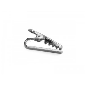 Sterling Silver 925 small Tie Clip, Crocodile Clip