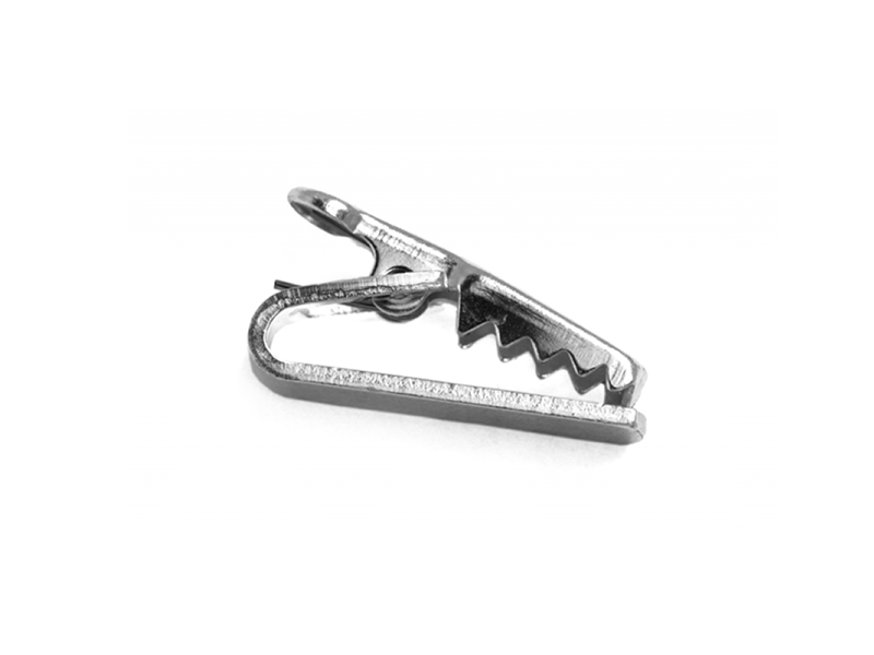 Sterling Silver 925 small Tie Clip, Crocodile Clip