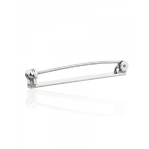 Silver 935 Complete Brooch Back with Roller Catch 30mm