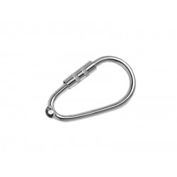 Sterling Silver 935 Oval Carabiner Key Ring with screw