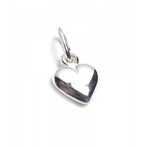 Sterling Silver 925 Puffy Heart Charm