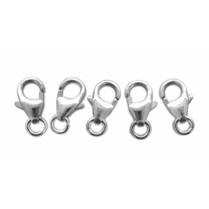 Sterling Silver 925 NEW TRIGGER CLASP 8.2mm  (w/ open jump ring) PACK OF 5  