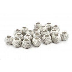 Pack of Silver Laser Cut Round Bead - 3mm
