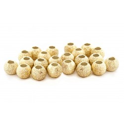 Pack of Gold Plated Laser Cut Beads - 4mm