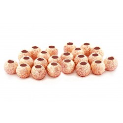 Pack of Rose Gold Plated Laser Cut Round Beads - 3mm