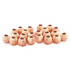 Pack of Rose Gold Plated Laser Cut Round Bead - 4mm