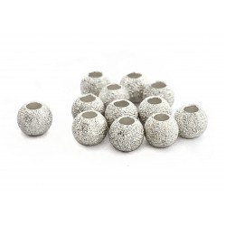 Silver 925 Laser Cut Round Bead - 8mm