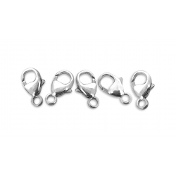 Sterling Silver 925 OVAL TRIGGER CLASP 9.1mm  (w/ fixed closed ring) PACK OF 5