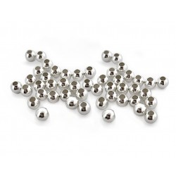 PACK OF, SILVER 925 2-HOLE BEAD 2.0mm, 0.9mm HOLE