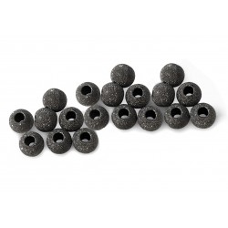 Pack of Black Rhodium Plated Laser Cut Round Beads - 4mm