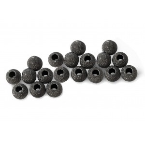 Pack of Black Rhodium Plated Laser Cut Round Beads - 3mm