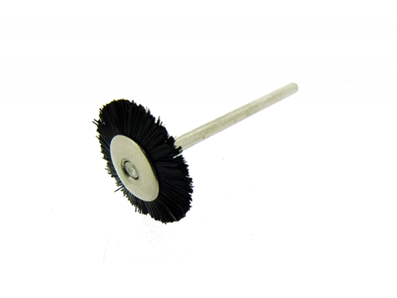 Stiff Bristle Wheel Brush 3/4'' on 2.34mm shank 