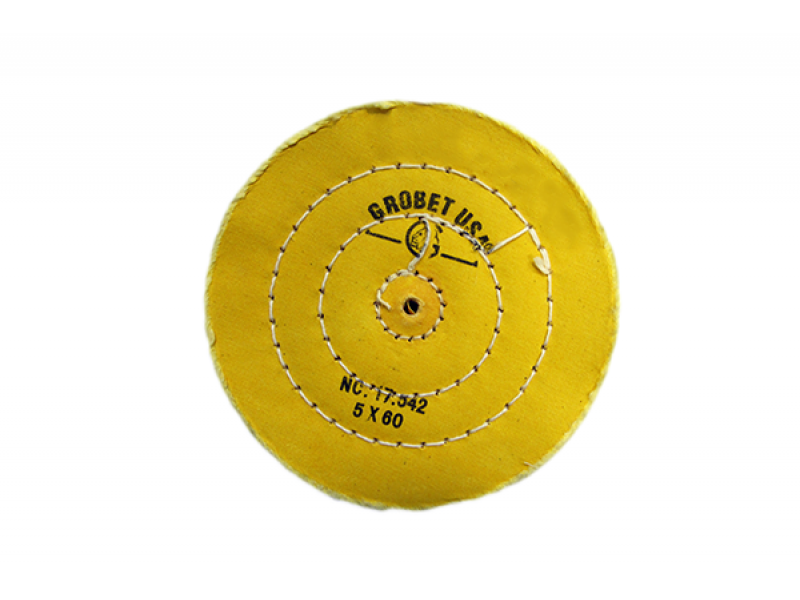 Yellow Buff 5'', 60 ply, 3 row stitching