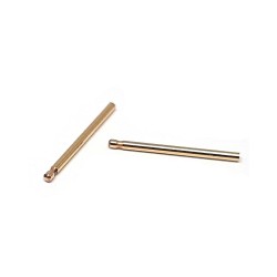 9K YELLOW SHORT NOTCHED EAR POST, 0.6x9.5mm   