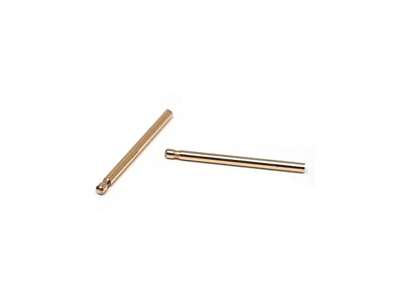 9K YELLOW SHORT NOTCHED EAR POST, 0.6x9.5mm   