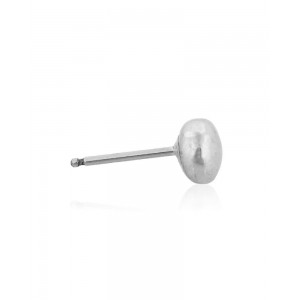 Sterling Silver 925 Flat Ball Stud with Ring - 5mm