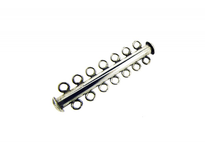 Sterling Silver 925 7 Strand Tube Clasp