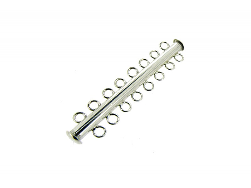 Sterling Silver 925 8 Strand Tube Clasp 
