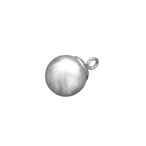 Sterling Silver 925 Ball Pendant (with ring) - 3mm