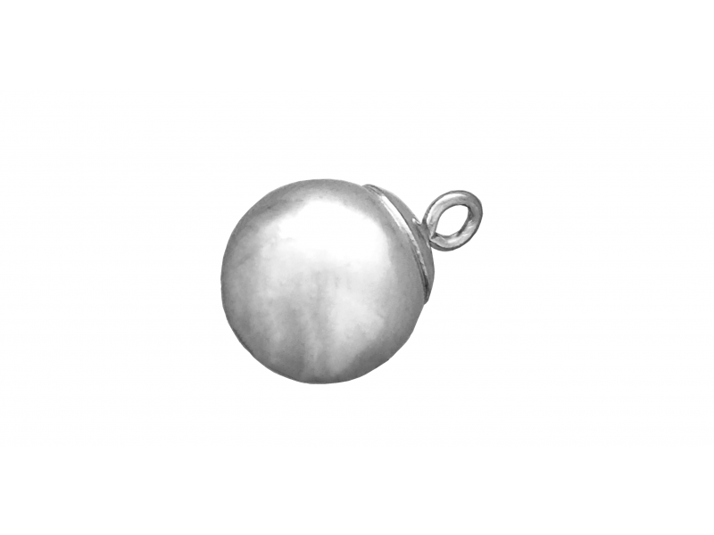 Sterling Silver 925 Ball Pendant (with ring) - 3mm