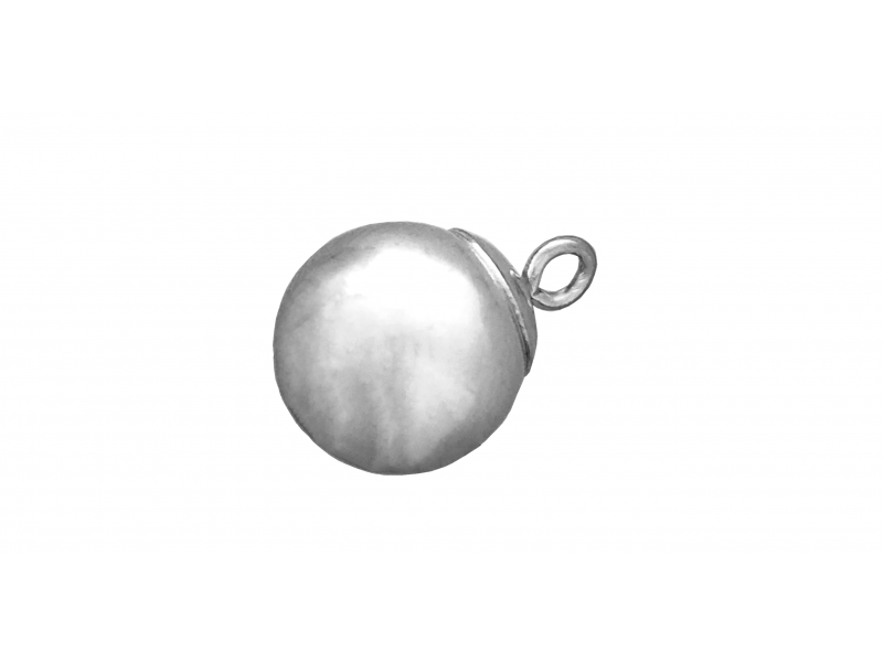 Sterling Silver 925 Ball Pendant (with ring) - 5mm