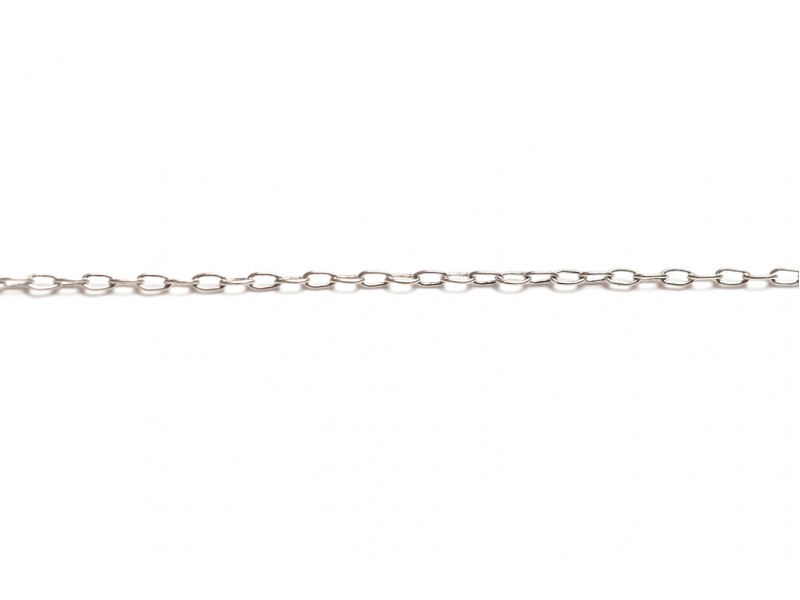 Sterling Silver 925 Fine Drawn Cable Link Chain - 2.2mm x 1.2 mm (60)