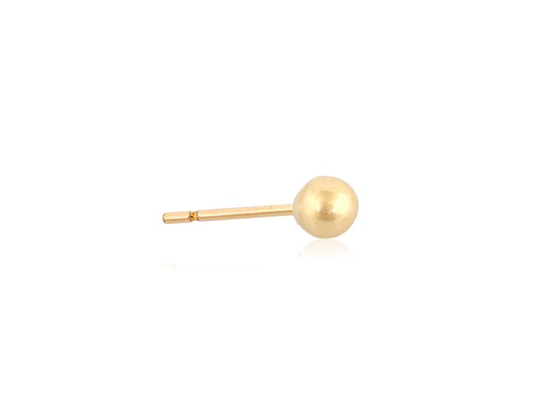 GOLD FILLED BALL STUD EARRING, 4mm 