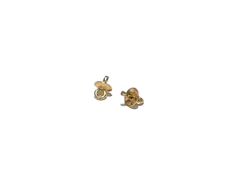gold filled pearl cup peg and ring 3mm