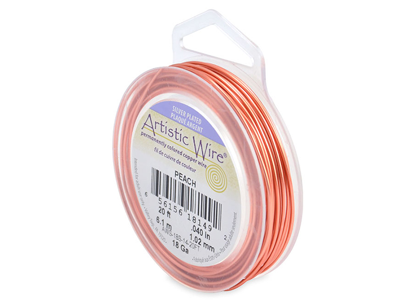 Artistic Wire - Peach - 1.0mm x 6.1mtrs