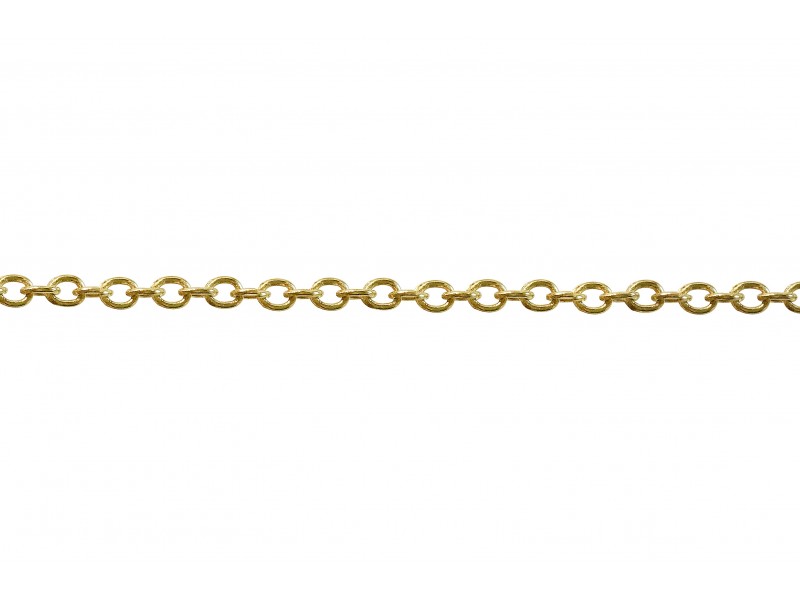 Brass Oval Trace Chain - 2.5mm x 3.3mm + E Coating