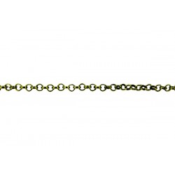 Brass Round Trace Chain - 3mm + E Coating