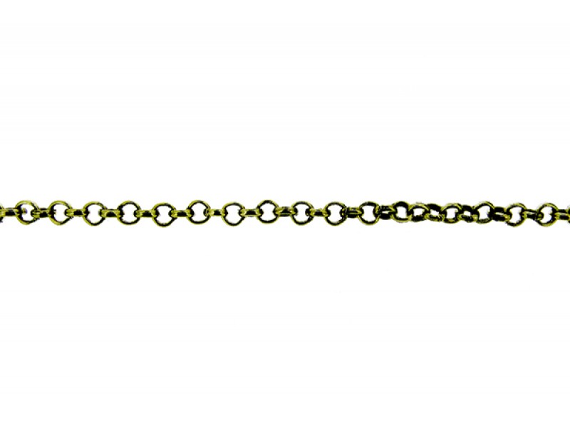 Brass Round Trace Chain - 3mm + E Coating