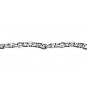 Sterling Silver 925 Diamond Cut Cable Chain, 3.6mm x 4.4mm (66)