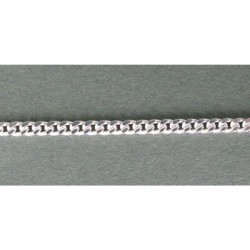 Sterling Silver 925 Flat Chunky Curb Chain 2.4mm, 1.2mm thickness (53)