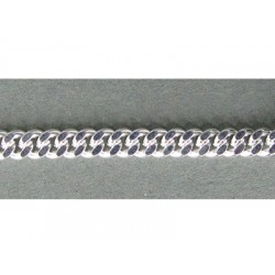 Sterling Silver 925 Flat Chunky Curb Chain 3.1mm, 1.3mm thickness (55)