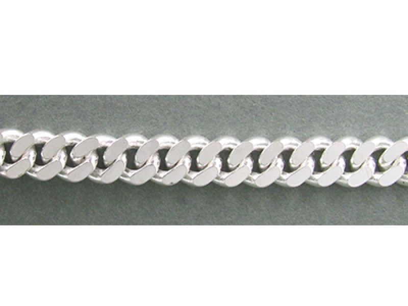 Sterling Silver 925 Flat Chunky Curb Chain 5.2mm, 1.6mm thickness (58)