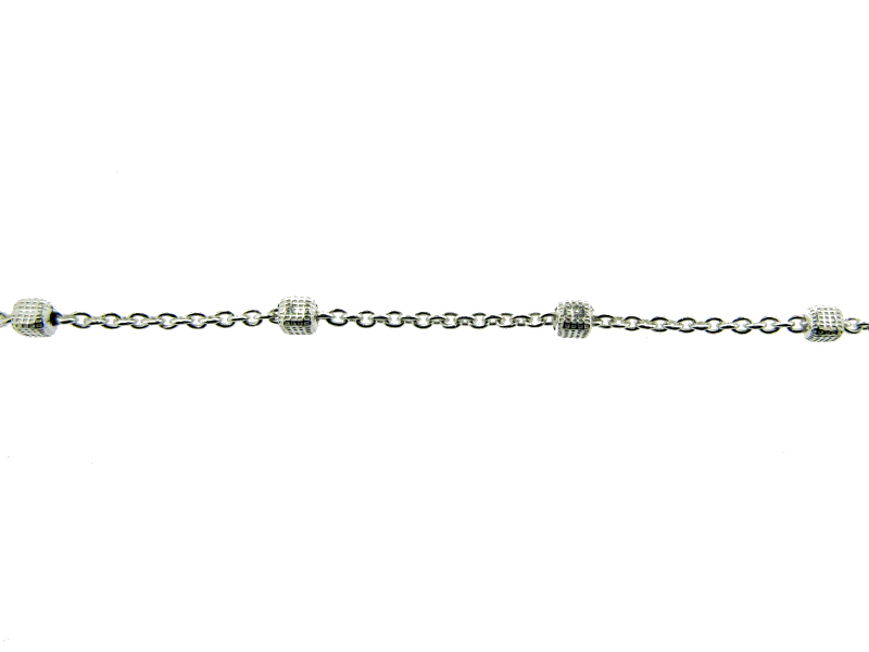 Sterling Silver 925 Fancy Satellite Chain, 1.45mm (48)